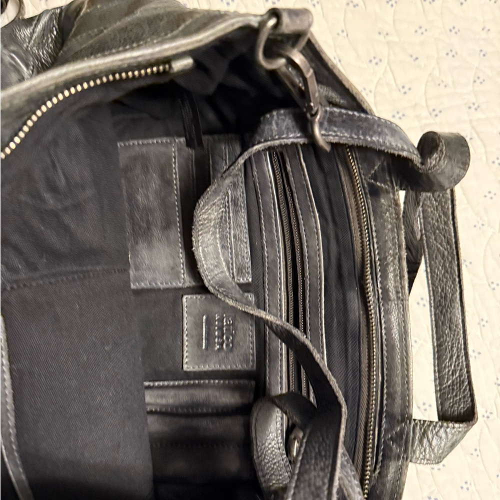 Latico Black Leather Satchel